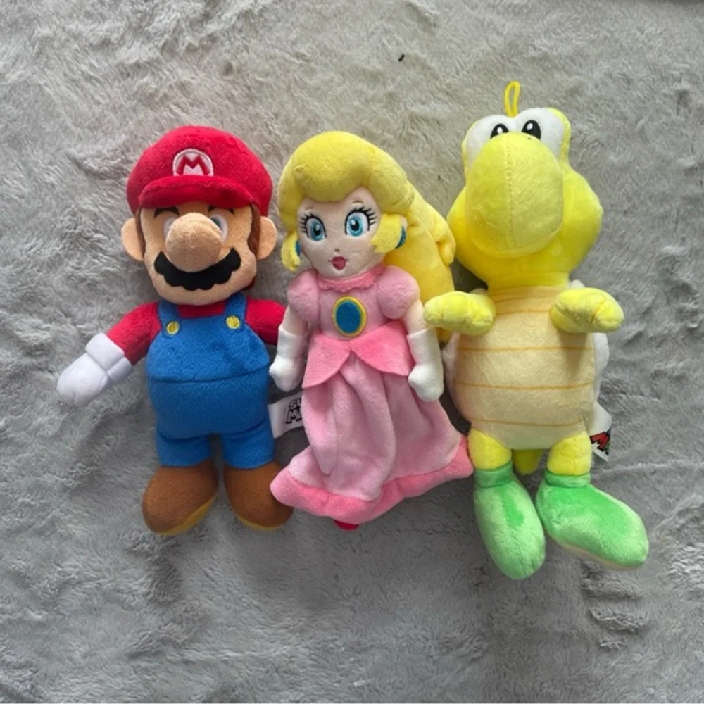 Nintendo Super Mario Plush Toy - Peach Mario & Koopa Plush Dolls